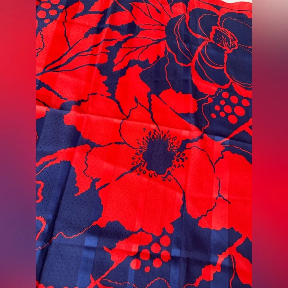 Lot of 5 Vintage Multicolor Floral Silk Striped Scarves Set Echo Flower Spring